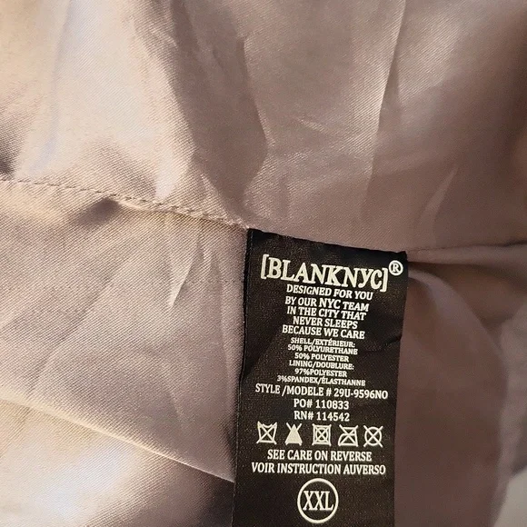 ANTHROPOLOGIE | BLANKNYC | 2X XXL | Life Changer Vegan Leather Zip Moto Jacket - Picture 17 of 17